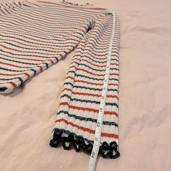 J. Crew Ribbed Mock-neck T-shirt in Stripes Size S - Picture 10 of 14